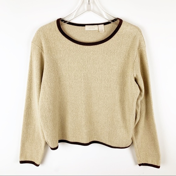 𝅺J.JILL Low Pile Teddy Bear Fleece Top Size Medium - Picture 1 of 6
